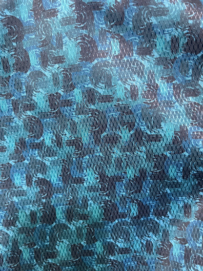 Premium Sea Green Abstract Mix-Cotton Dobby Print Kurta Fabric – 36” Width for Tailored Perfection