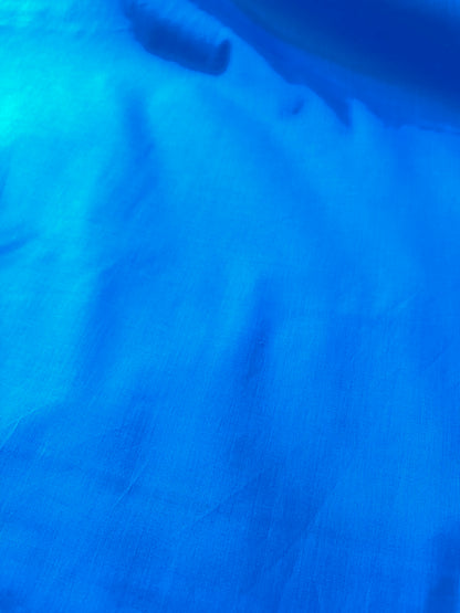 Premium Dark Firozi Blue Addi/Paper Cotton Kurta Fabric – Ultra-Thin & Breathable, 58" Wide