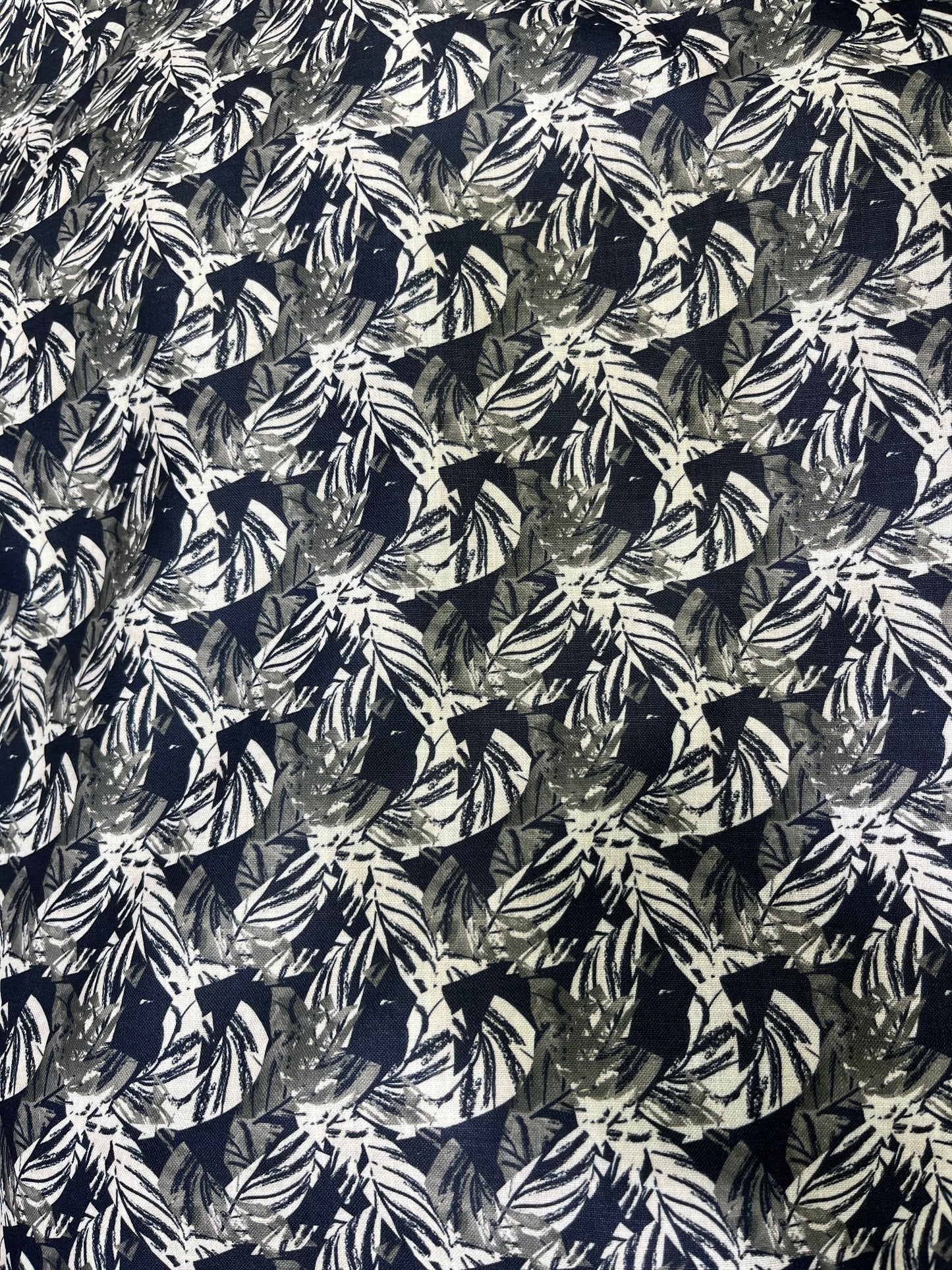 Premium Blue-White Floral Print Mix-Cotton Shirt Fabric – 36” Width for Flawless Stitching