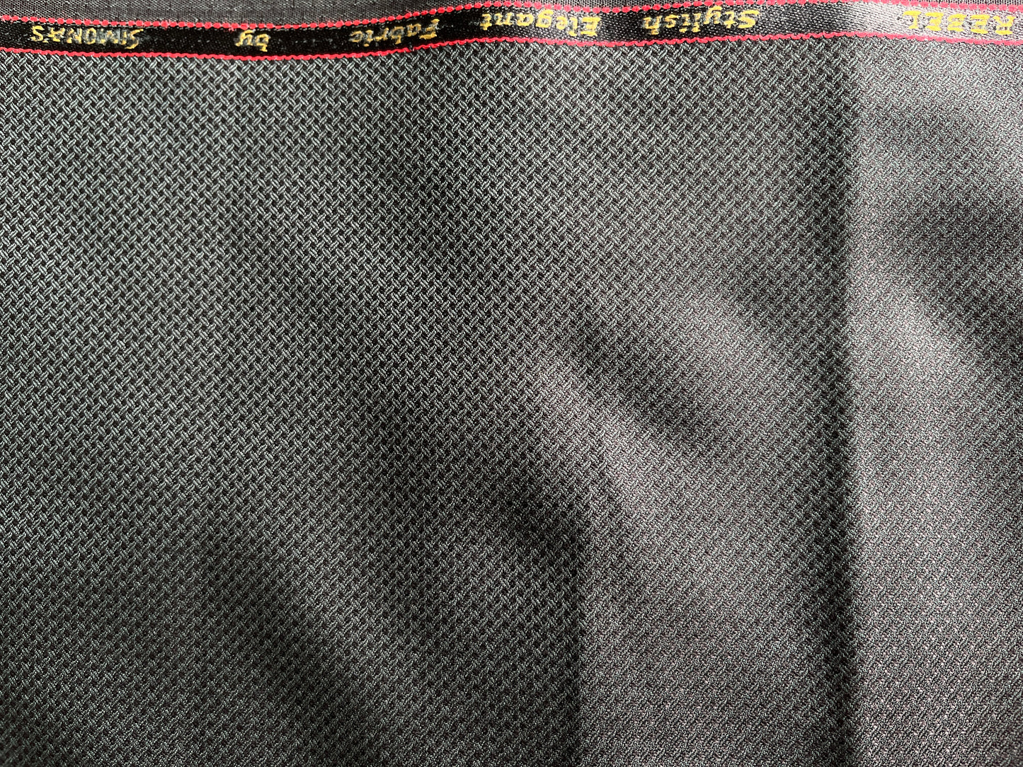 Simona’s Green Checkered Texture Terri-cotton Fabric – Thin, Breathable & Lightweight (58” Wide)