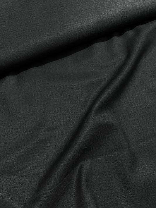 VHemisphere Domino Charcoal Black Premium TR Suiting Fabric – Self-Checkered Finish for Suits, Blazers & Trousers