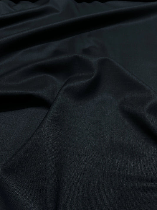 VHemisphere Domino Navy Blue Premium TR Suiting Fabric – Self-Checkered Finish for Suits, Blazers & Trousers