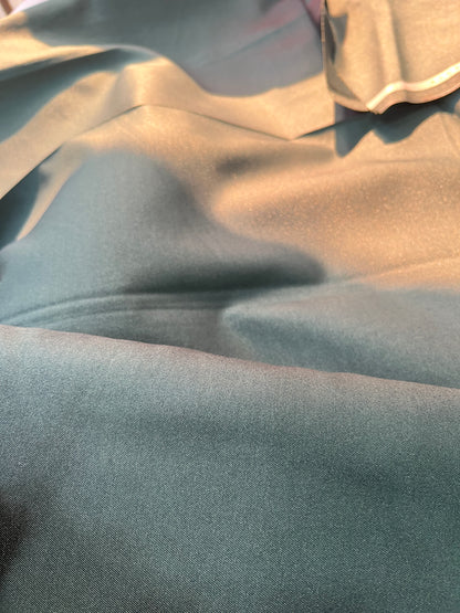 Sambodhi Raja Sahab Premium Dark Green Suiting Fabric – Luxury Soft, Lustrous Feel for Impeccably Tailored Formalwear