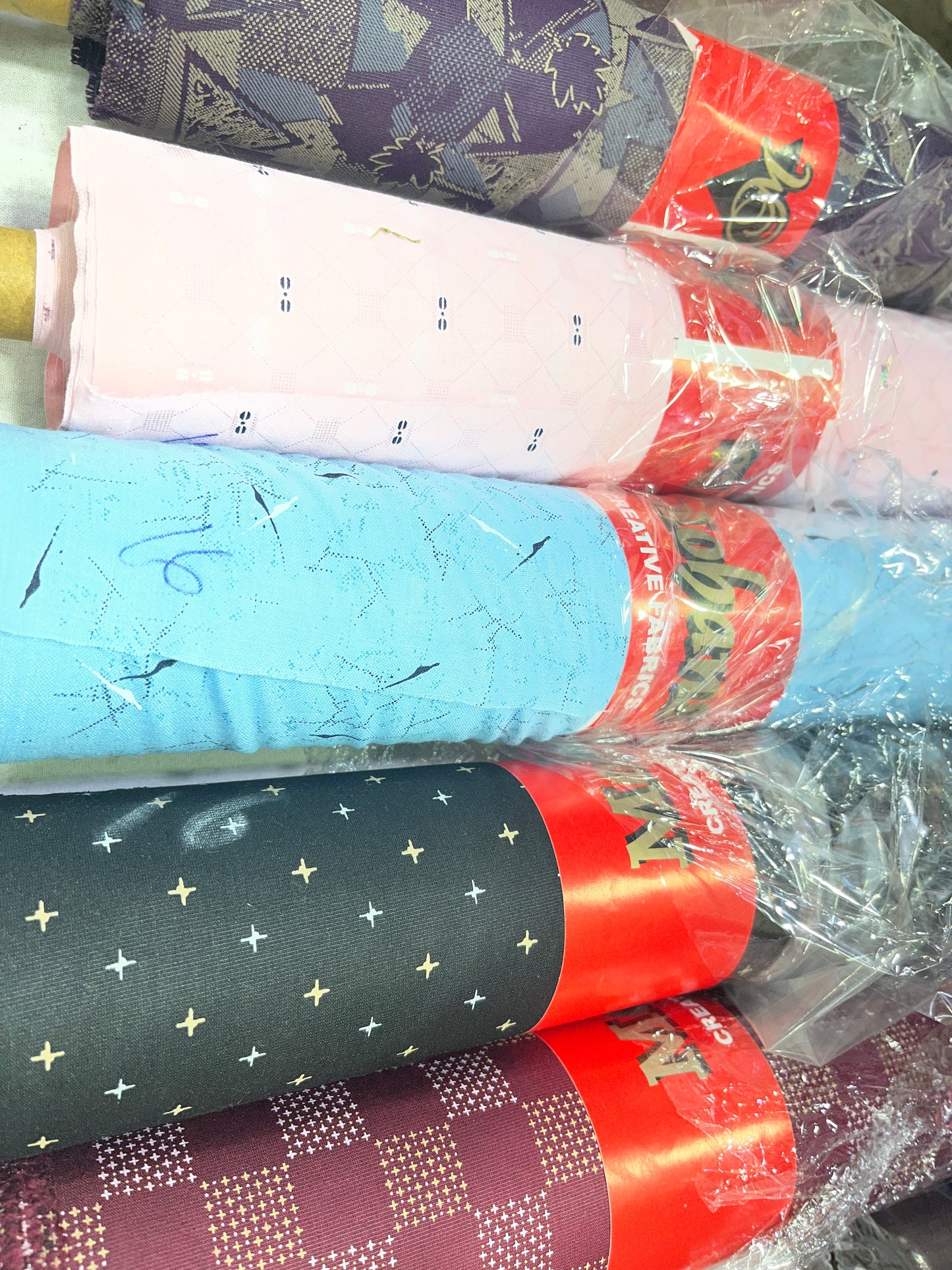 Premium Mohan Lusture Venture Printed Shirting Fabric – 36” (Purple, Pink, Sky Blue, Black, Maroon)