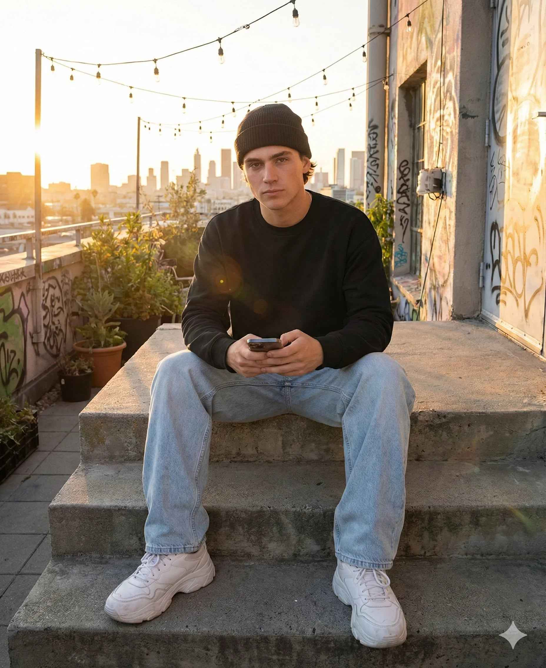 Plains - SPRY by Poshak Men’s Black Heavyweight Sweatshirt – 450 GSM DTF, Minimal Street Essential