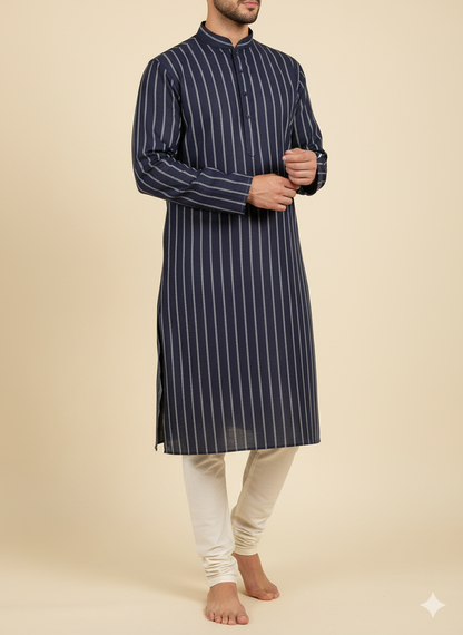 Mohan Premium Lusture Venture Cotton Mix Printed Shirting Fabric – Navy Patterns Collection (36" Width)