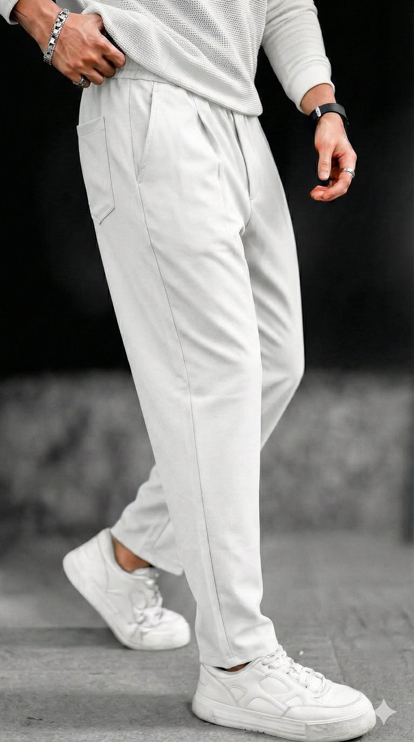 Korean Pants Special- Self Designed Plain Lycra Imported Fabric