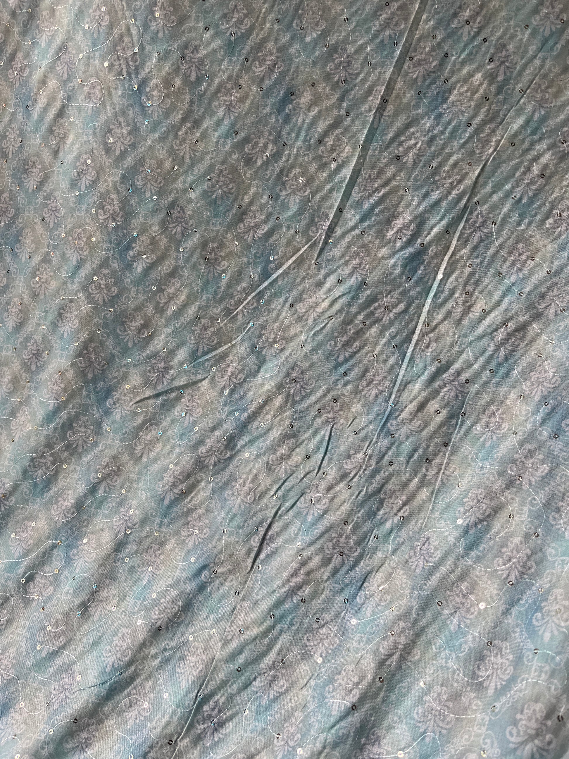 Printed sequence shirting/kurta