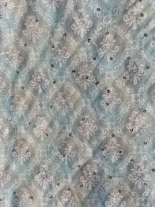 Printed sequence shirting/kurta
