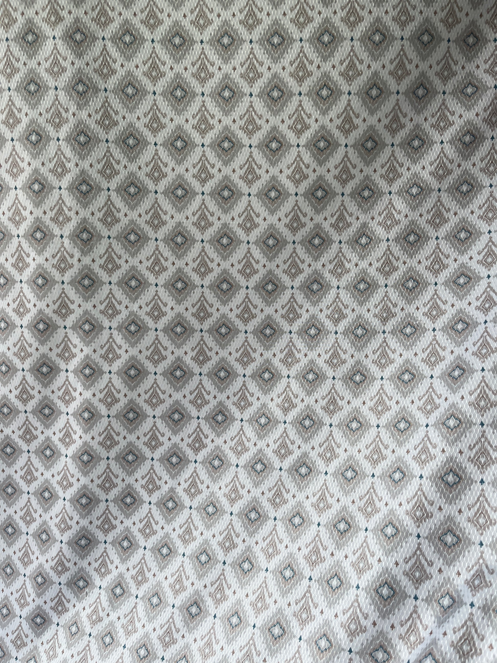 White dobby print