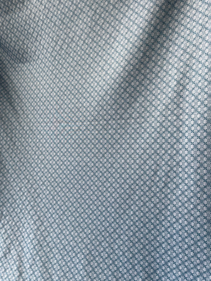 Premium 36" Sky Blue Cotton Mix Geometric Dobby Print Fabric – Perfect for Custom Shirts & Kurtas