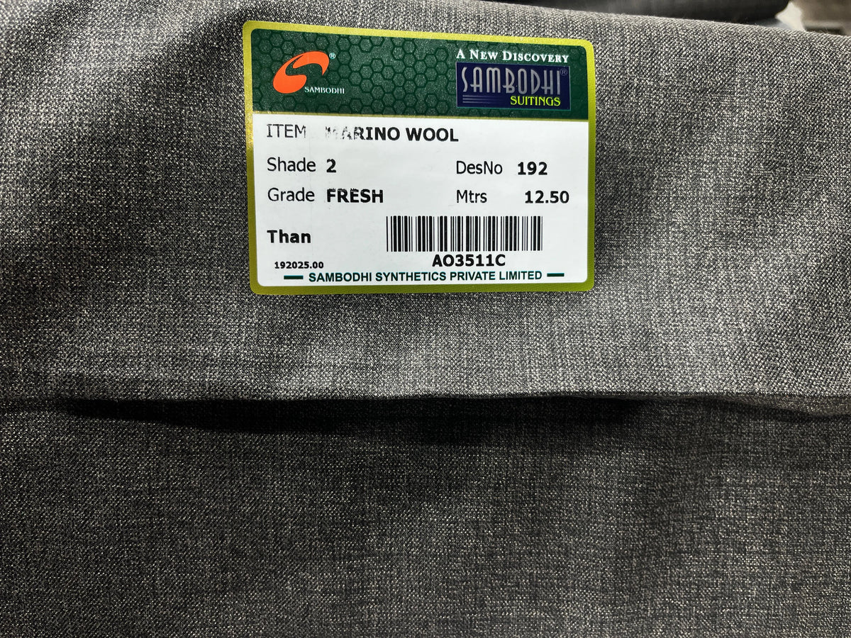 Marino Wool Matty Brown and Dark Brown Checkered 1.2m Trouser Fabric