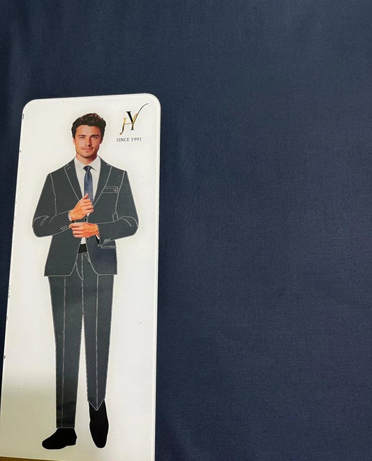 Navy blue fabric with a suit design and 'Sambodhi' branding on a white card.