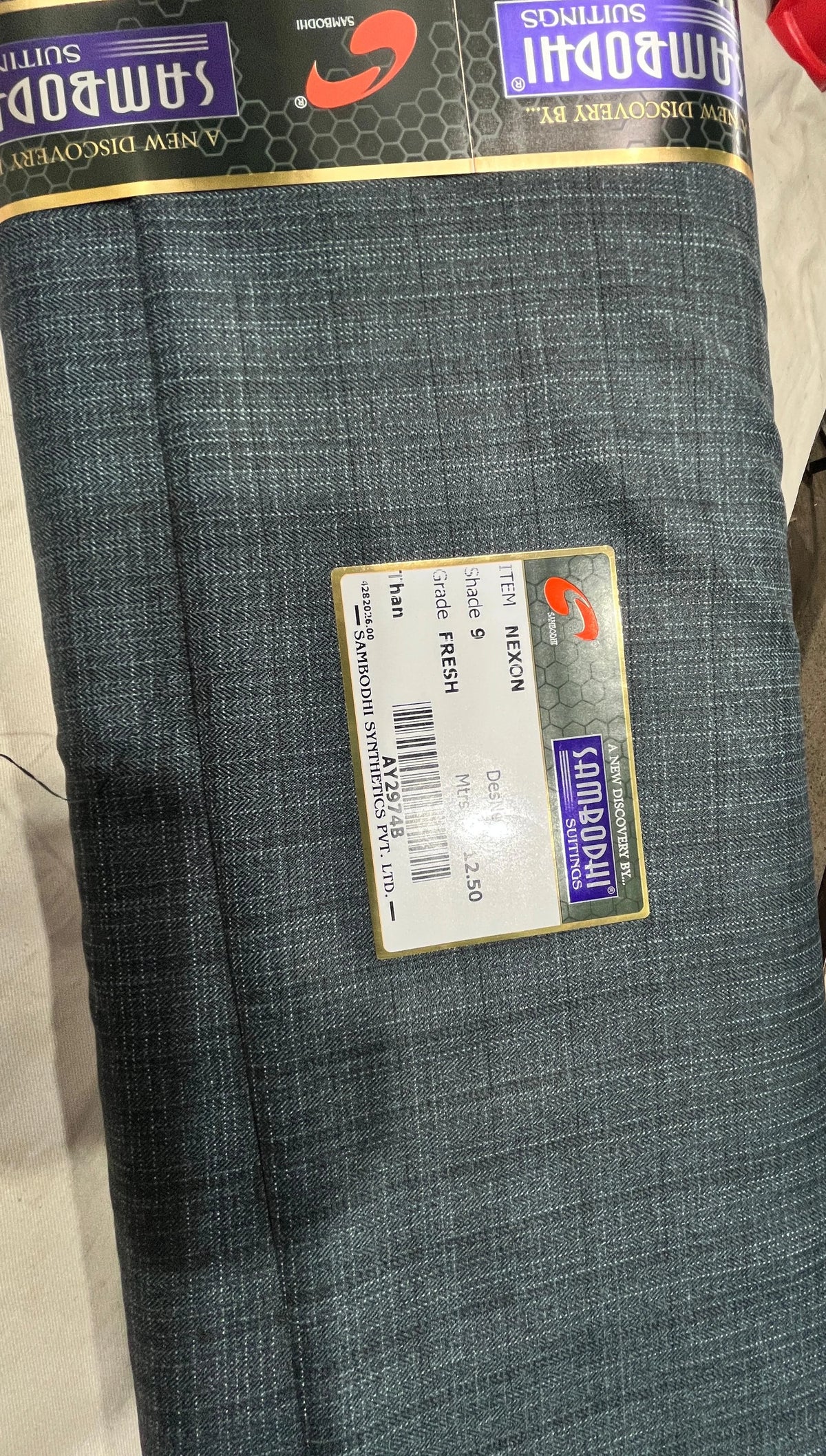 Nexon Matty 1.2m Trouser Fabric – Blue, Brown, Grey & Purple