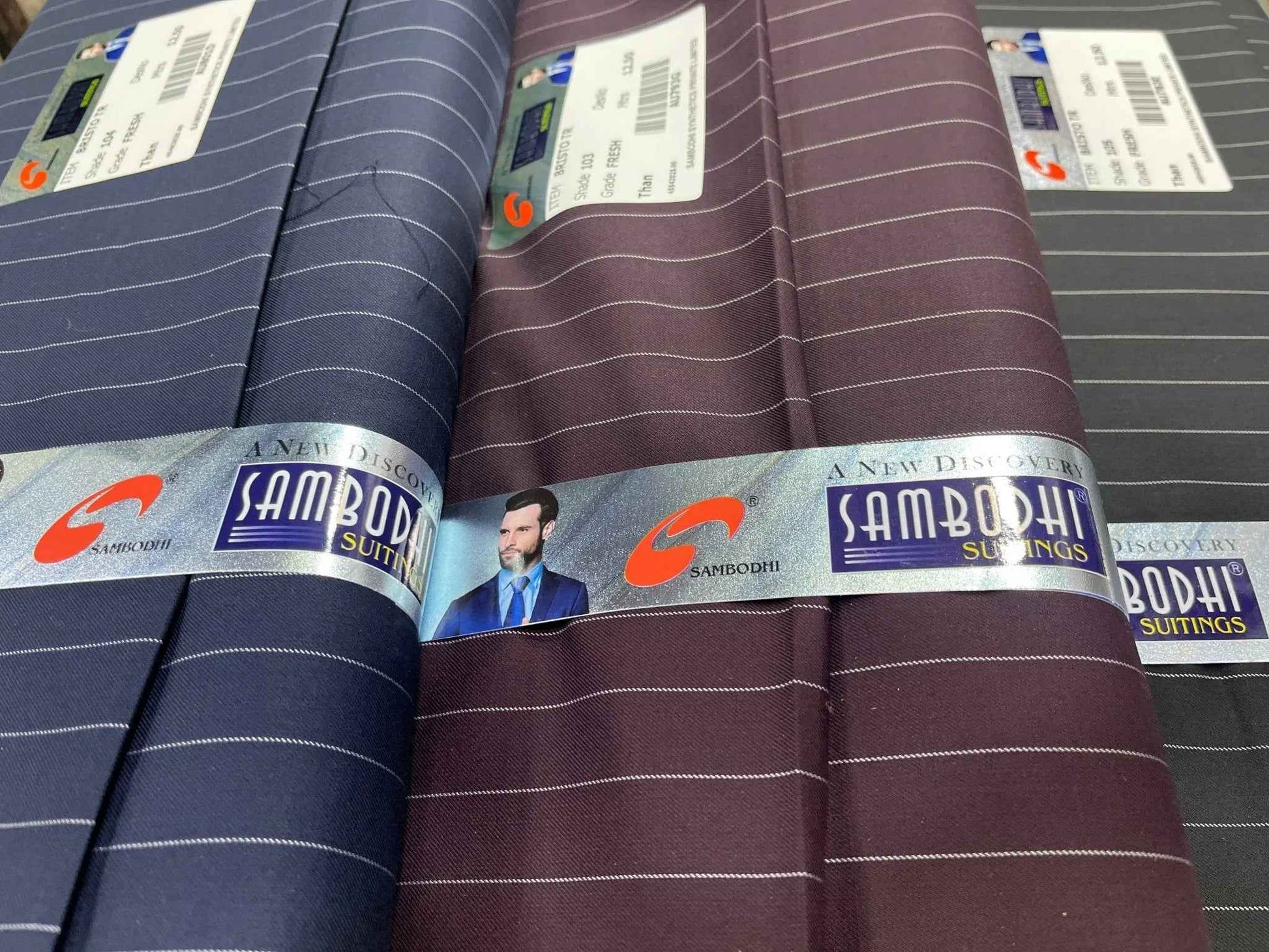 Bristro Premium TR Striped Collection Suitings Fabric – Tailored Luxury for Well-Stitched Formalwear
