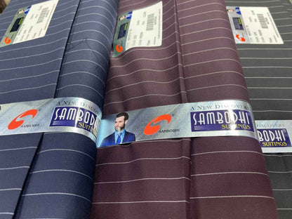 Bristro Premium TR Striped Collection Suitings Fabric – Tailored Luxury for Well-Stitched Formalwear