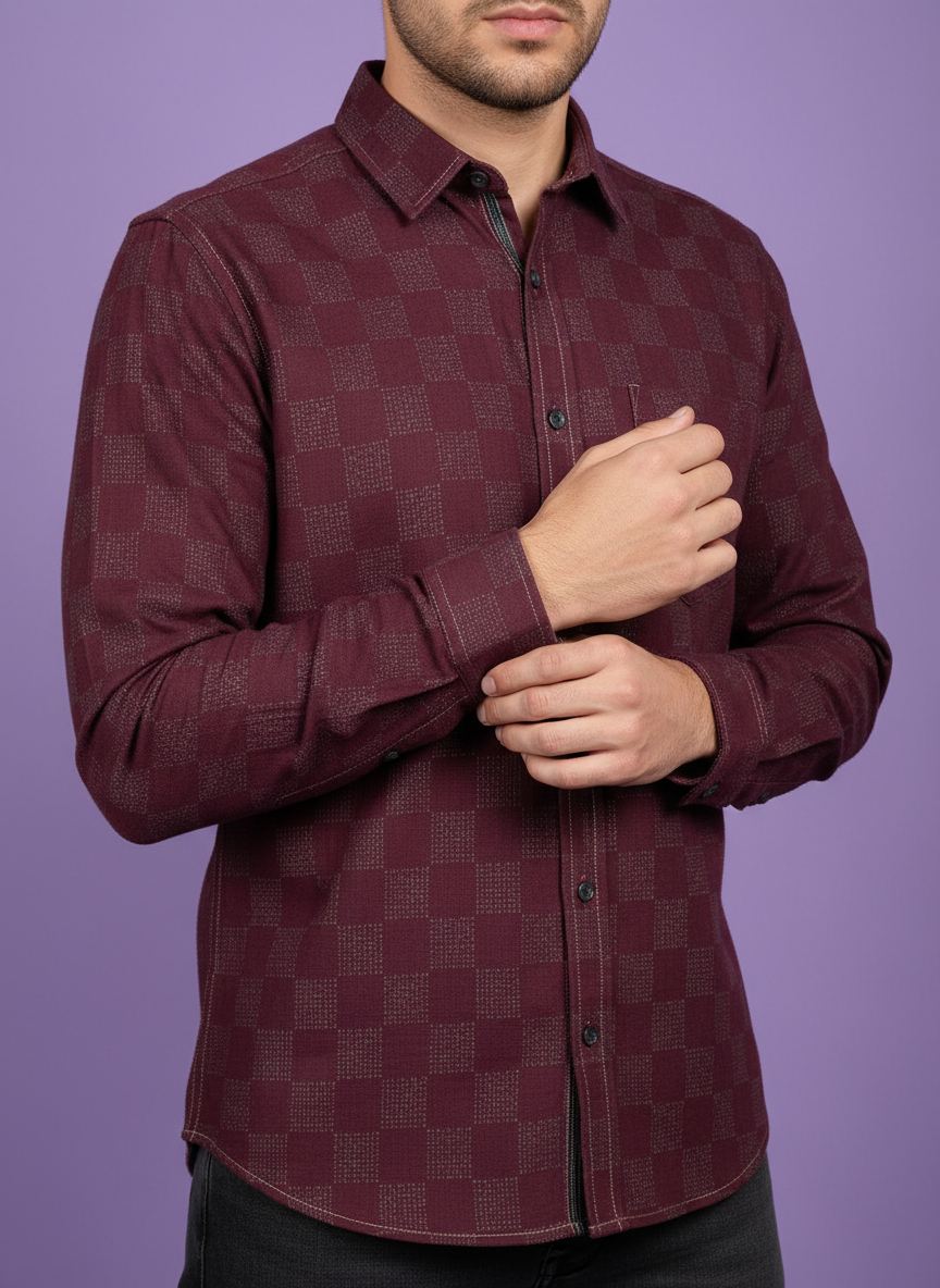 Premium Mohan Lusture Venture Printed Shirting Fabric – 36” (Purple, Pink, Sky Blue, Black, Maroon)