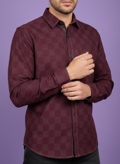 Premium Mohan Lusture Venture Printed Shirting Fabric – 36” (Purple, Pink, Sky Blue, Black, Maroon)