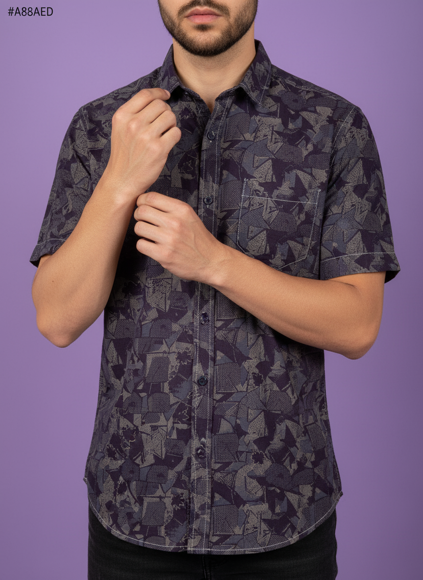 Premium Mohan Lusture Venture Printed Shirting Fabric – 36” (Purple, Pink, Sky Blue, Black, Maroon)