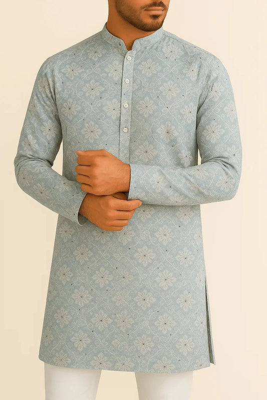 Elegant Cotton Blend Sequin Print Fabric (36") - Poshak Fabrics