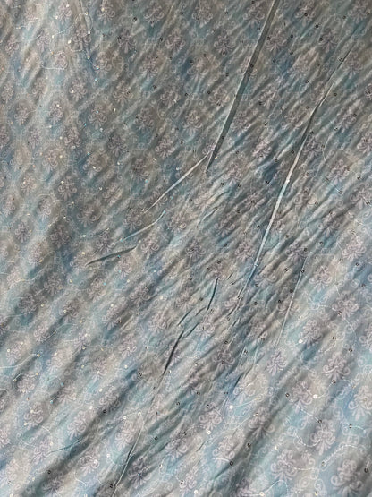 Elegant Cotton Blend Sequin Print Fabric (36") - Poshak Fabrics