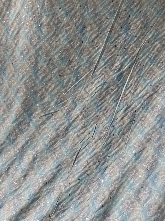 Elegant Cotton Blend Sequin Print Fabric (36") - Poshak Fabrics