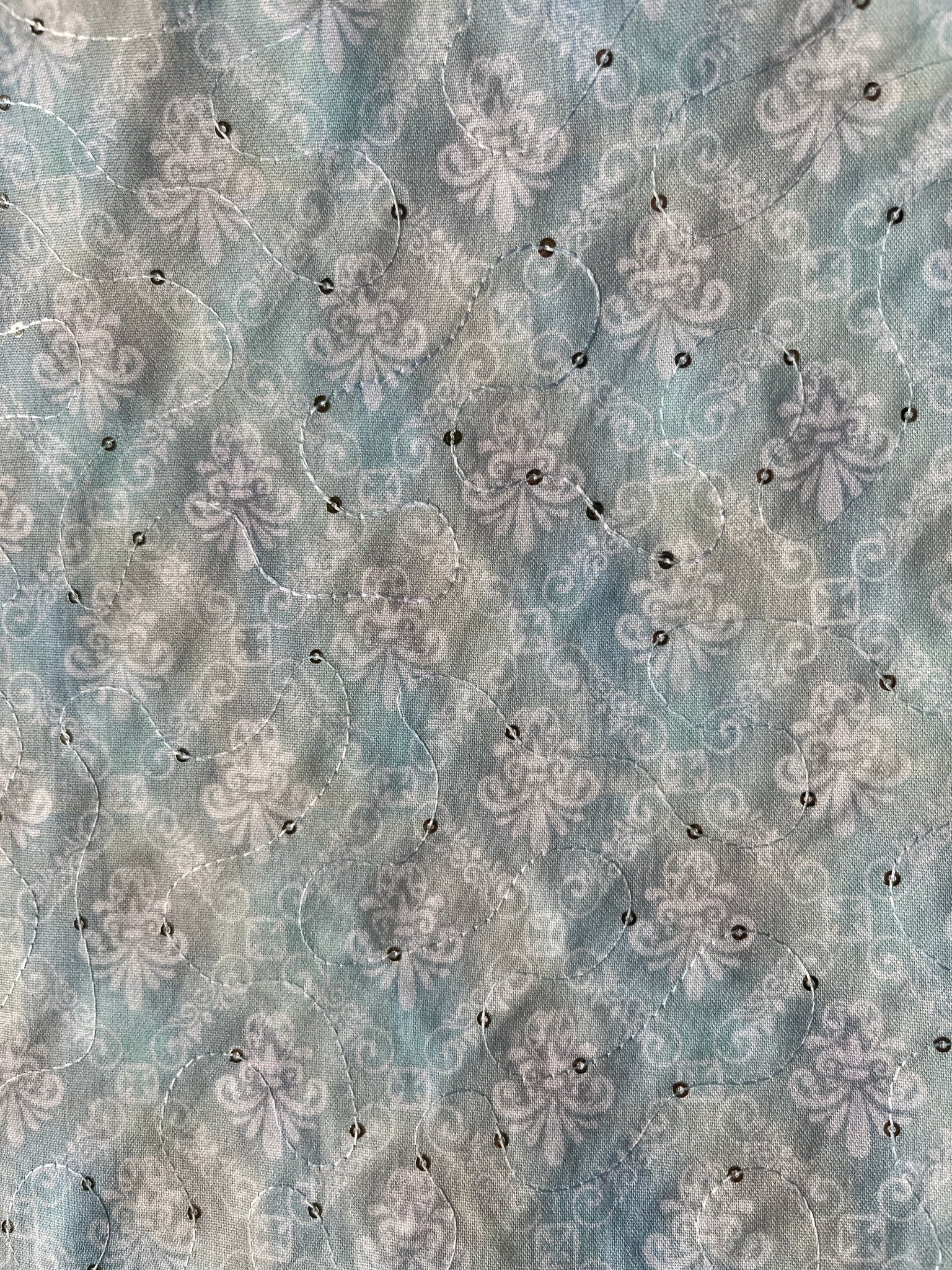Elegant Cotton Blend Sequin Print Fabric (36") - Poshak Fabrics
