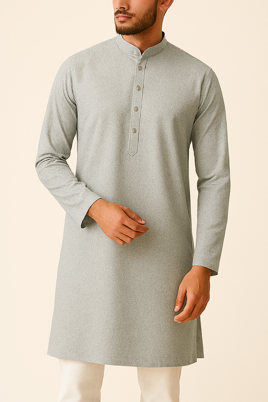 Premium Light Green Floral Jacquard Addi/Paper Cotton Kurta Fabric – Ultra-Thin & Breathable, 58" Wide