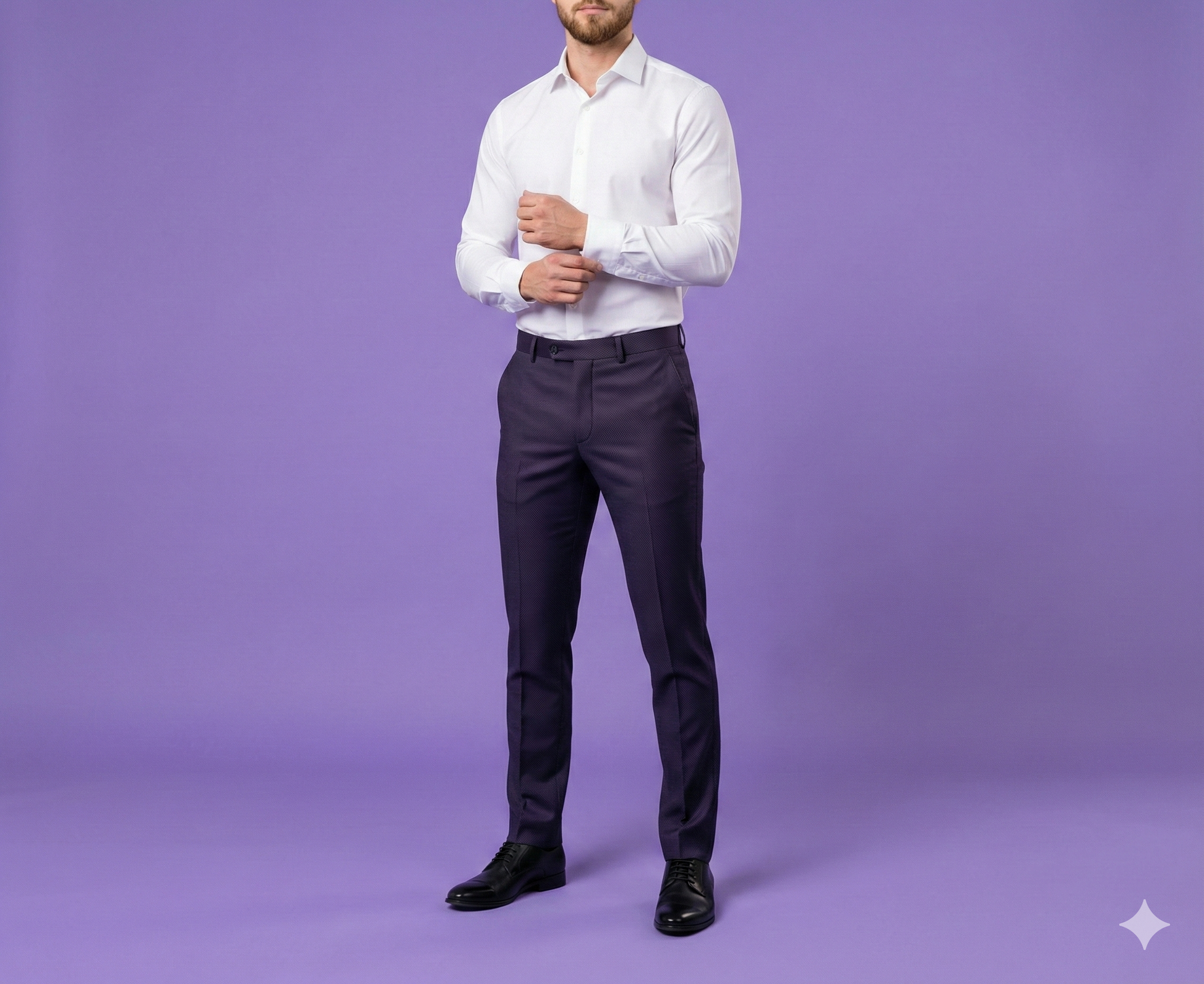 Carnival 58" Purple Dotted TR Premium Suiting Fabric – Lustrous Tailoring Fabric for Suits, Blazers & Trousers - Poshak Fabrics