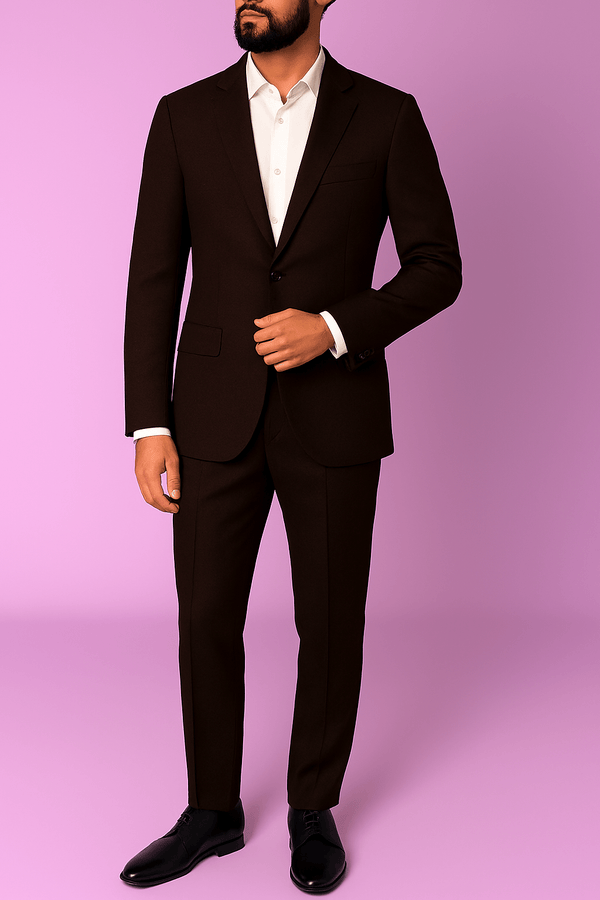 La' Imperium Premium Dark Maroon TR Suit Fabric – Ultra - Soft, Breathable & Lightweight (58" Wide) - Poshak Fabrics