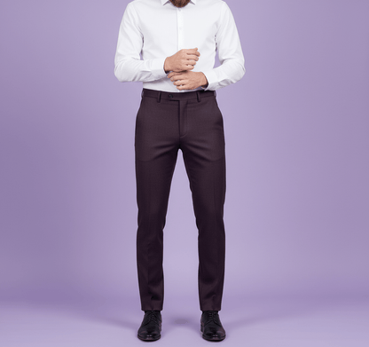 Madonna Wine Light Textured Suiting Fabric (58” Wide) – Soft, Breathable, Semi - Thin – Premium Office & Partywear Material - Poshak Fabrics