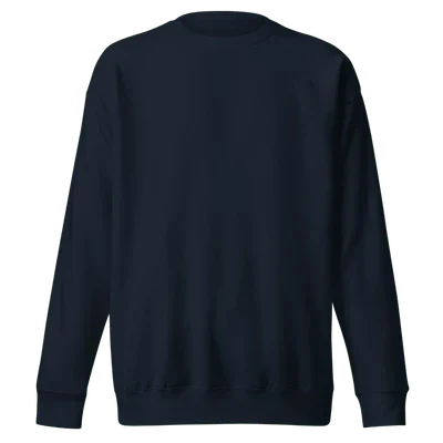 Plains - SPRY by Poshak Men’s Navy Blue Heavyweight Sweatshirt – 450 GSM DTF-Ready Minimal Streetwear - Poshak Fabrics