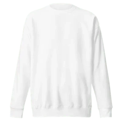 Plains - SPRY by Poshak Men’s White Heavyweight Sweatshirt – 450 GSM DTF-Ready Minimal Essential