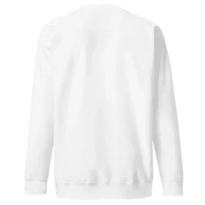 Plains - SPRY by Poshak Men’s White Heavyweight Sweatshirt – 450 GSM DTF-Ready Minimal Essential - Poshak Fabrics