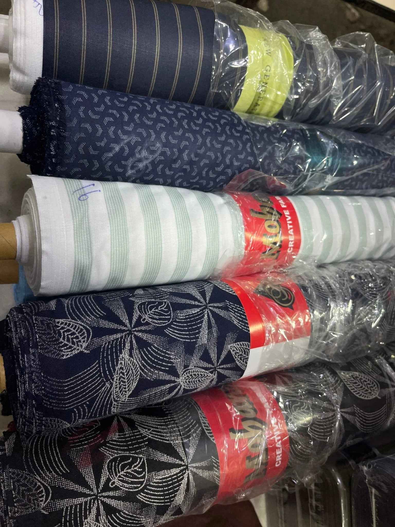 Mohan Premium Lusture Venture Cotton Mix Printed Shirting Fabric – Navy Patterns Collection (36" Width)