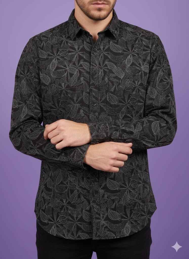 Mohan Premium Lusture Venture Cotton Mix Printed Shirting Fabric – Navy Patterns Collection (36" Width)