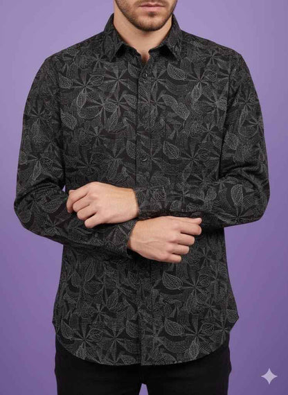 Mohan Premium Lusture Venture Cotton Mix Printed Shirting Fabric – Navy Patterns Collection (36" Width)