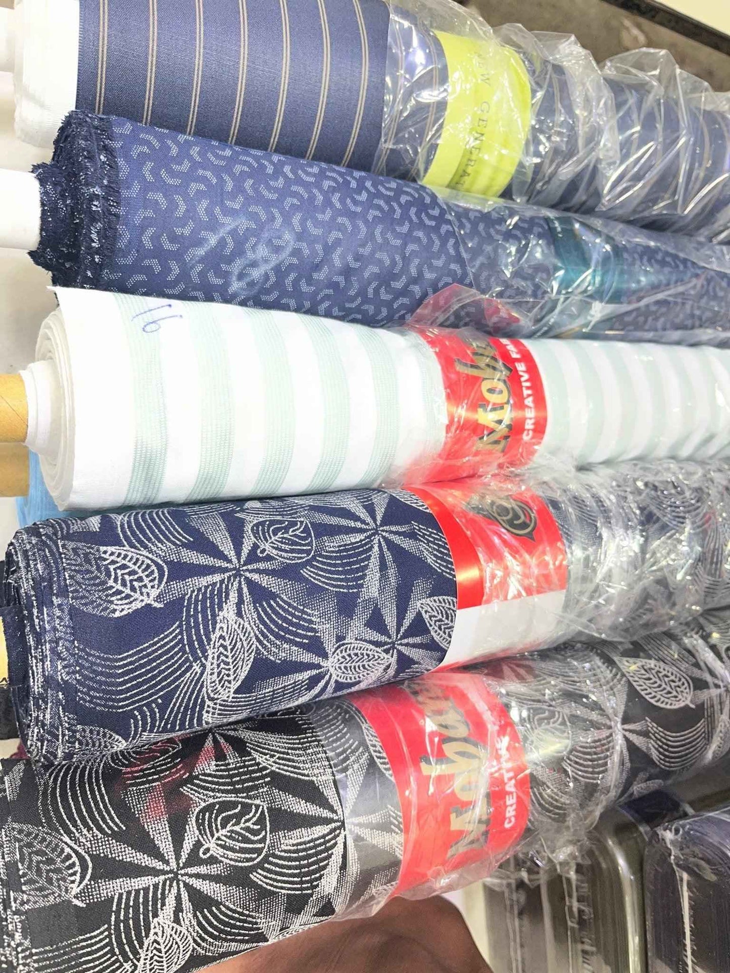 Mohan Premium Lusture Venture Cotton Mix Printed Shirting Fabric – Navy Patterns Collection (36" Width)