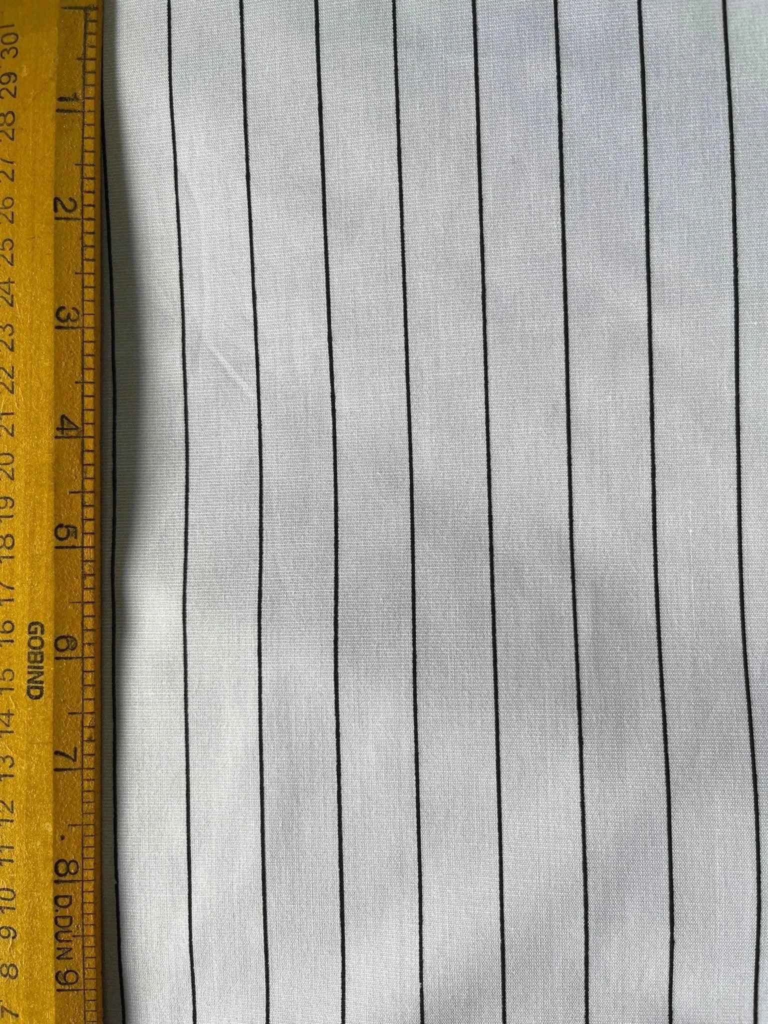 Mohan’s White Strap Texture Shirting Fabric – 36" Soft, Thin & Breathable, Ideal for Well-Stitched Shirts