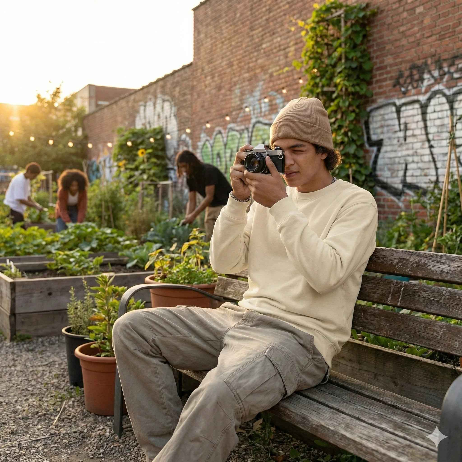 Plains - SPRY by Poshak Men’s Beige Heavyweight Sweatshirt – 450 GSM DTF-Ready Minimal Streetwear