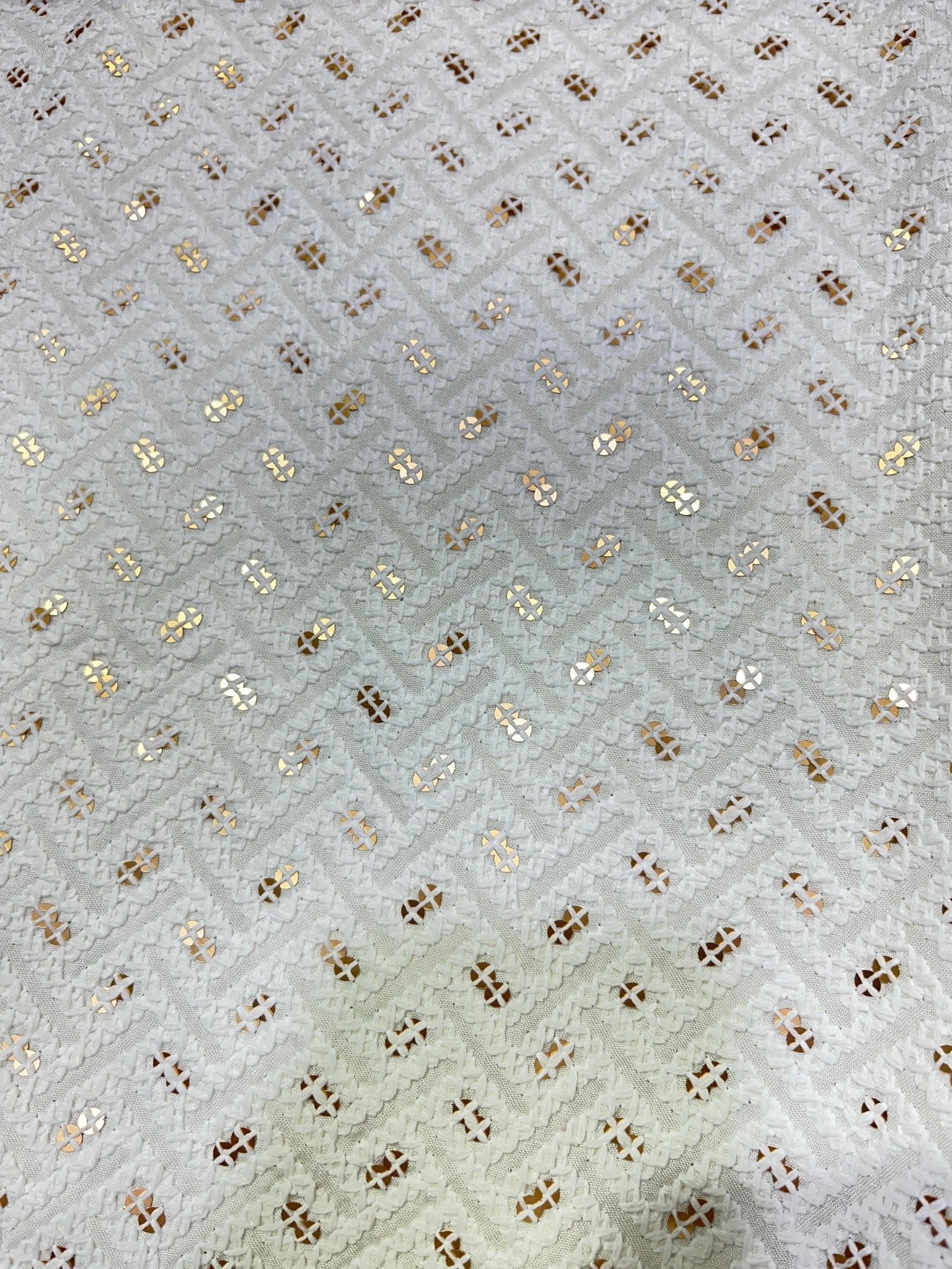 Pastel Sequins Cotton Chikan Fabrics – “Dusky Amethyst”, “Champagne Lace”, “Verdant Whisper”, “Eclipse Silver”, “Blushed Petal” | 58” Wide | Soft & Breathable | Kurta Perfection - Poshak Fabrics