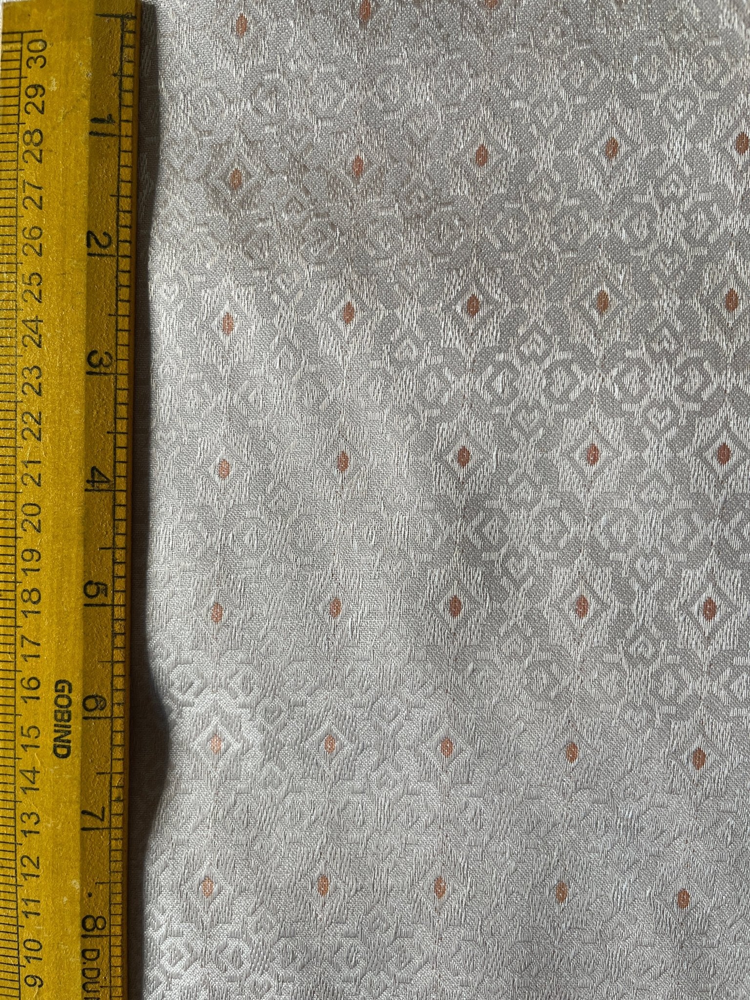 Peach Diamond Shimmer Synthetic - Mix Partywear Fabric – 36" Width – Glamorous Finish - Poshak Fabrics