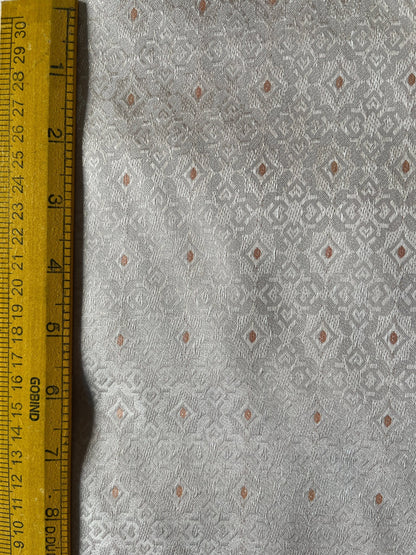 Peach Diamond Shimmer Synthetic - Mix Partywear Fabric – 36" Width – Glamorous Finish - Poshak Fabrics