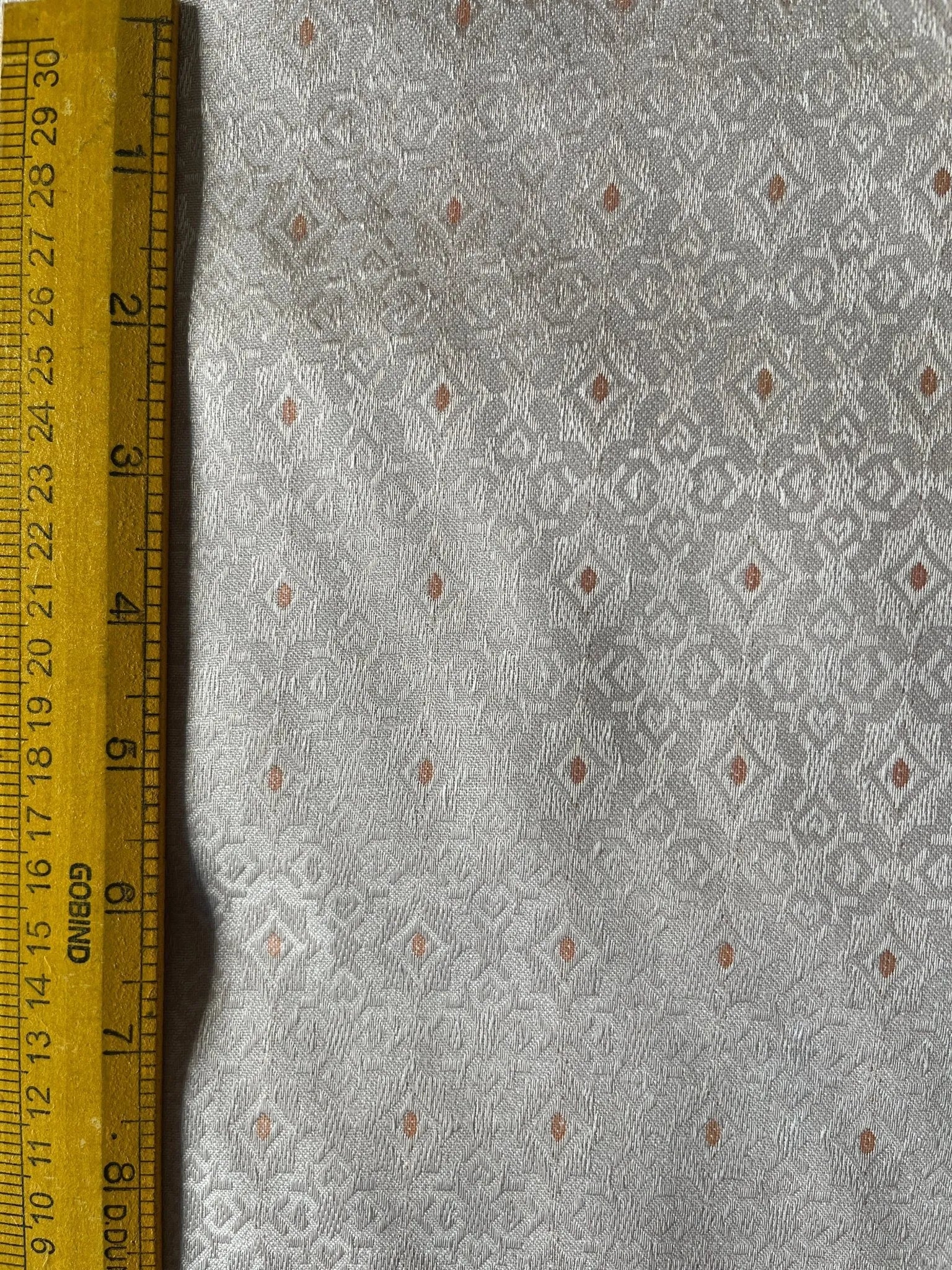 Peach Diamond Shimmer Synthetic - Mix Partywear Fabric – 36" Width – Glamorous Finish - Poshak Fabrics