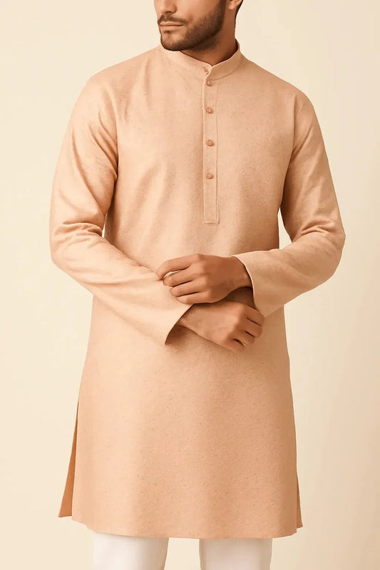 Peach Diamond Shimmer Synthetic - Mix Partywear Fabric – 36" Width – Glamorous Finish - Poshak Fabrics