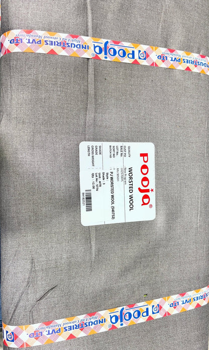 Pooja Cottswool Plain Worsted Winterwear Fabric (44” Wide, Soft & Thick, Premium Wool Blend) - Poshak Fabrics