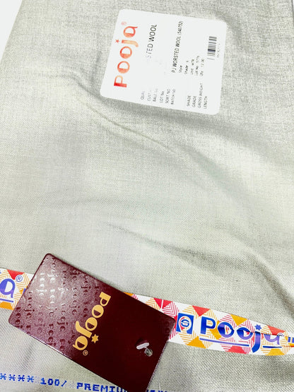 Pooja Cottswool Plain Worsted Winterwear Fabric (44” Wide, Soft & Thick, Premium Wool Blend) - Poshak Fabrics