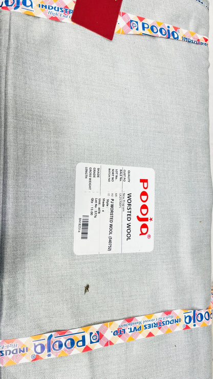 Pooja Cottswool Plain Worsted Winterwear Fabric (44” Wide, Soft & Thick, Premium Wool Blend) - Poshak Fabrics