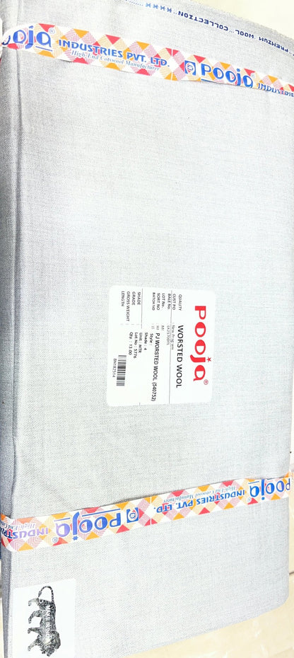 Pooja Cottswool Plain Worsted Winterwear Fabric (44” Wide, Soft & Thick, Premium Wool Blend) - Poshak Fabrics
