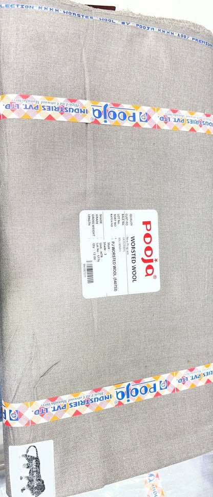 Pooja Cottswool Plain Worsted Winterwear Fabric (44” Wide, Soft & Thick, Premium Wool Blend) - Poshak Fabrics